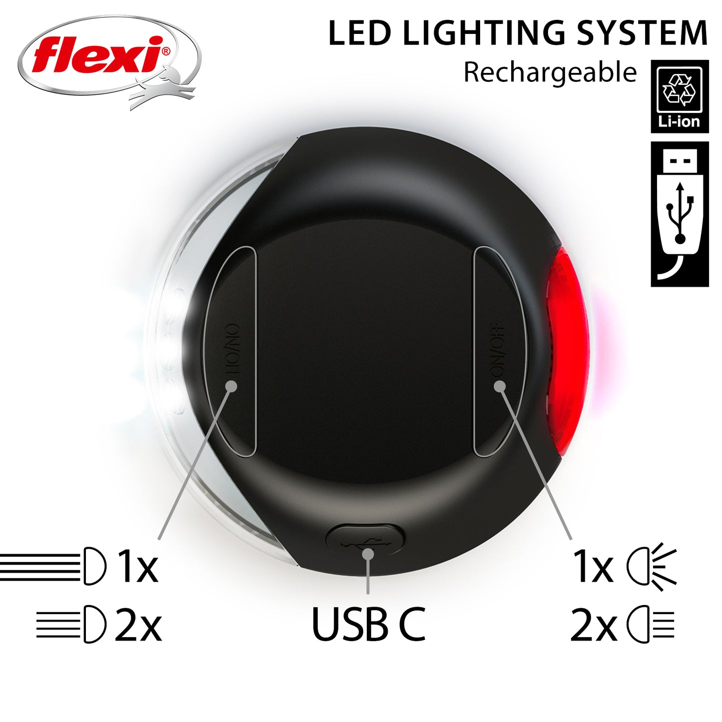 LEDライト USB充電 ブラック フレキシリード 専用アクセサリ